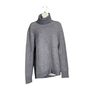 J.Crew Soft Blue Wool & Alpaca Blend Raglan Turtleneck Sweater Cozy